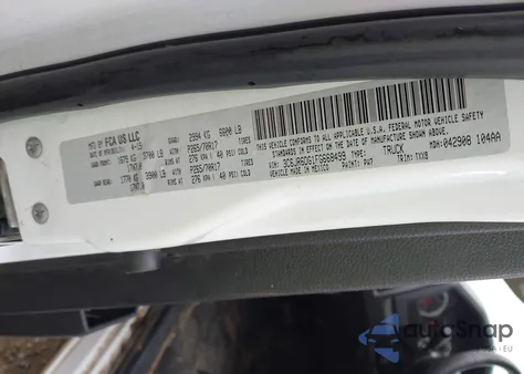 2015 Ram 1500 Tradesman from USA, damaged, VIN 3C6JR6DG1FG668499